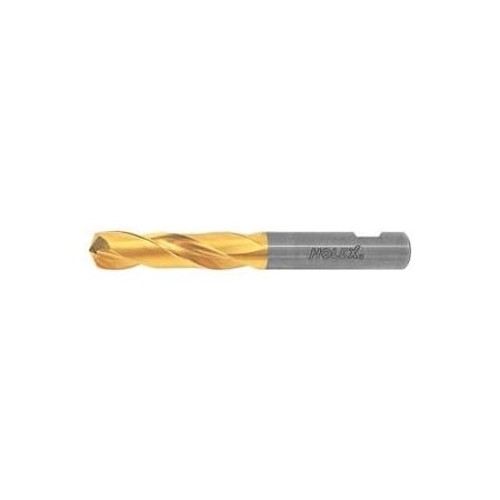 Holex Solid Carbide High Performance Drill, Weldon Shank, TiN Coated, 13.5 mm 122315 13,5